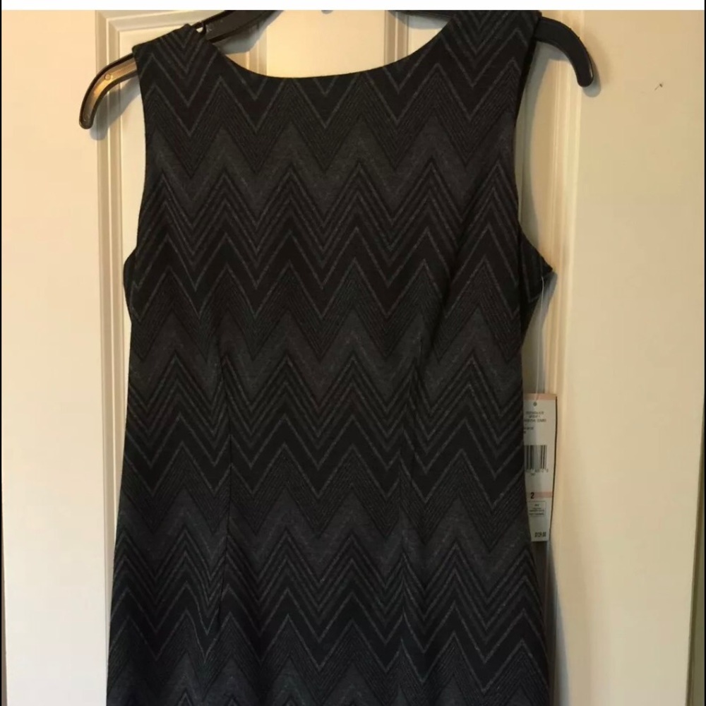 Nine West Gray Stripe Dress. Size 2P